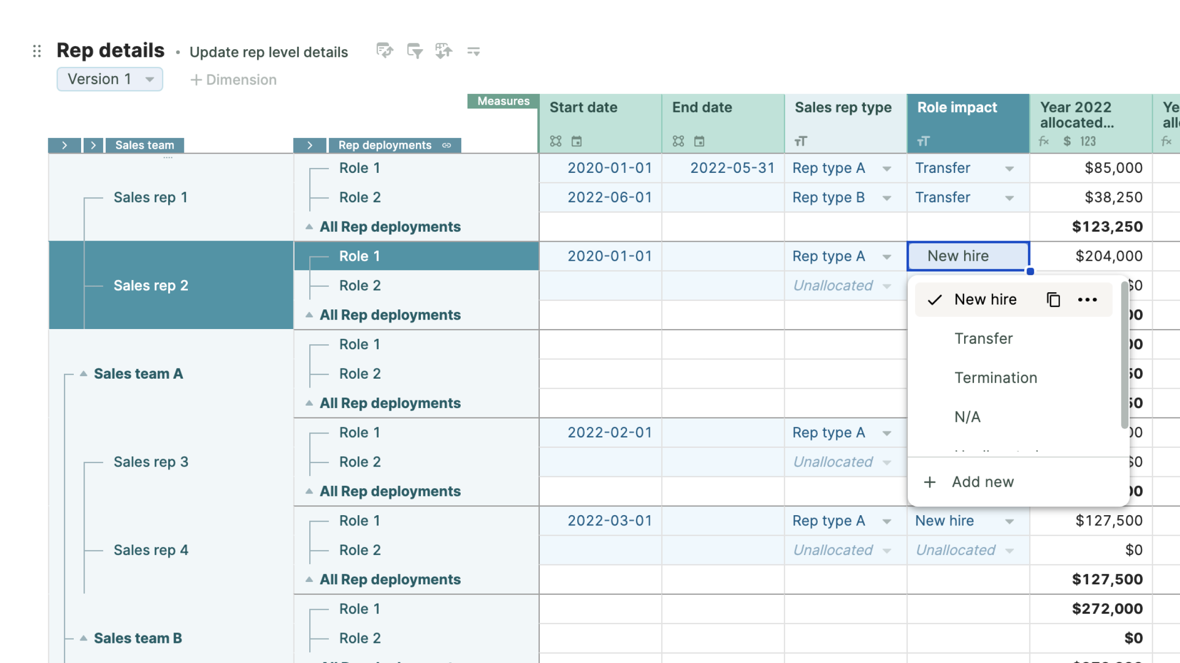 Spreadsheet Quota template